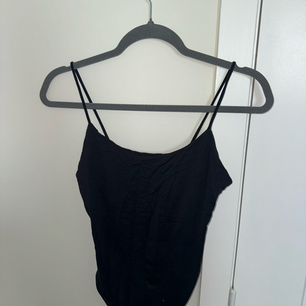 Zara Black Spaghetti Strap Bodysuit